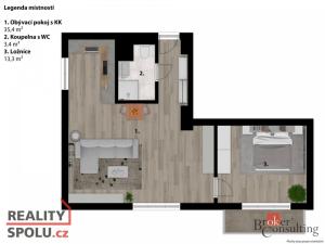 Prodej bytu 2+kk, Pardubice - Zelené Předměstí, Havlíčkova, 53 m2