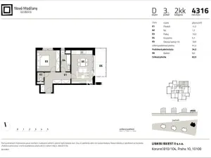 Prodej bytu 2+kk, Praha - Modřany, Zlochova, 55 m2