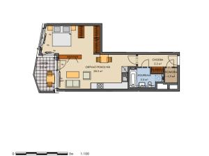 Pronájem bytu 2+kk, Praha - Stodůlky, Ferrariho, 60 m2