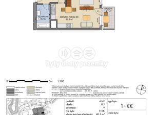 Prodej bytu 1+kk, Praha, Honzíkova, 40 m2