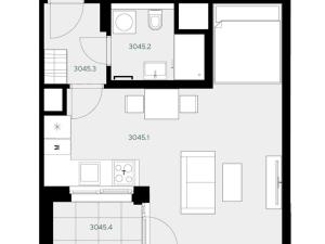 Pronájem bytu 1+kk, Praha - Stodůlky, Hábova, 36 m2