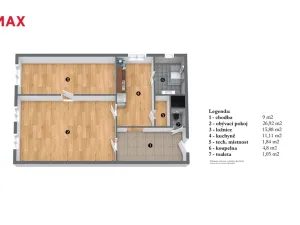 Prodej bytu 2+1, Hostinné, Náměstí, 70 m2