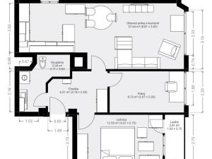 Pronájem bytu 3+kk, Praha - Vysočany, Odlehlá, 64 m2