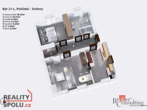 Prodej bytu 2+1, Svitavy - Předměstí, Poličská, 57 m2
