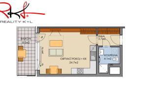 Pronájem bytu 1+kk, Praha - Dolní Měcholupy, Kardausova, 42 m2