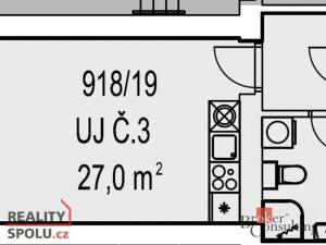 Prodej bytu 1+kk, Ostrava - Přívoz, Palackého, 27 m2