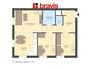 Prodej bytu 3+kk, Brno, Modřická, 75 m2