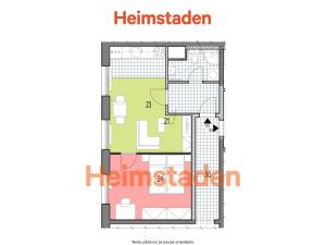 Pronájem bytu 2+kk, Karviná - Nové Město, Řecká, 41 m2