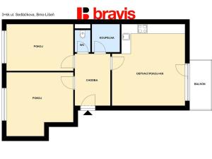 Prodej bytu 3+kk, Brno, Sedláčkova, 73 m2