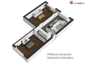 Prodej bytu 2+1, Kaplice, Na Vyhlídce, 60 m2