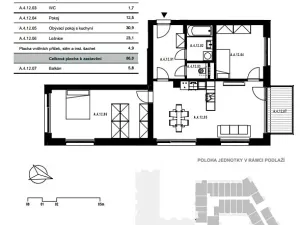 Prodej bytu 2+kk, Brno, třída Generála Píky, 86 m2