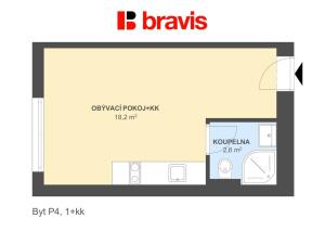 Pronájem bytu 1+kk, Popůvky, Chaloupky, 20 m2