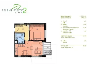 Pronájem bytu 2+kk, Praha - Hrdlořezy, Učňovská, 49 m2