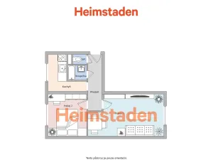 Pronájem bytu 2+1, Karviná - Hranice, Slovenská, 53 m2