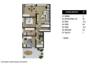 Prodej bytu 4+kk, Dolní Kounice, Ivančická, 92 m2
