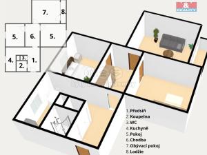 Prodej bytu 3+1, Chomutov, Výletní, 72 m2