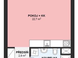 Pronájem bytu 1+kk, Brno - Štýřice, Vídeňská, 30 m2