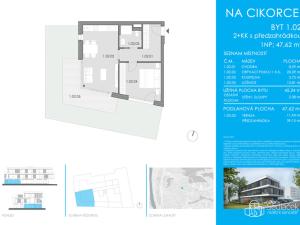 Prodej bytu 2+kk, Praha - Modřany, Na Cikorce, 47 m2