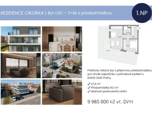 Prodej bytu 2+kk, Praha - Modřany, Na Cikorce, 47 m2
