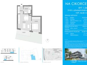 Prodej bytu 2+kk, Praha - Modřany, Na Cikorce, 46 m2