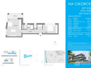 Prodej bytu 2+kk, Praha - Modřany, Na Cikorce, 52 m2