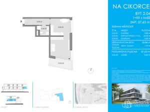 Prodej bytu 1+kk, Praha - Modřany, Na Cikorce, 37 m2