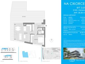 Prodej bytu 2+kk, Praha - Modřany, Na Cikorce, 58 m2