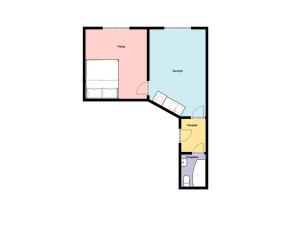 Pronájem bytu 2+kk, Praha - Kobylisy, Čimická, 42 m2