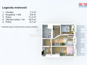 Prodej bytu 2+kk, Teplice - Prosetice, Pod školou, 47 m2