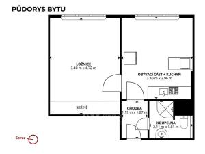 Pronájem bytu 2+kk, Praha - Liboc, Ruzyňská, 35 m2