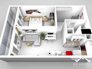Pronájem bytu 2+kk, Praha - Prosek, Jablonecká, 40 m2