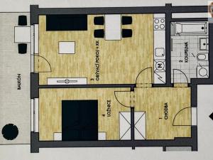 Pronájem bytu 2+kk, Praha - Hloubětín, Lehovecká, 51 m2