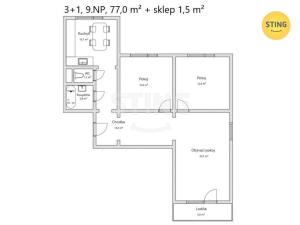 Prodej bytu 3+1, Brno - Bystrc, Rerychova, 74 m2