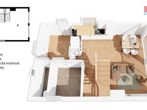 Prodej bytu 3+kk, Černá v Pošumaví - Bližná, 83 m2