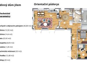 Prodej rodinného domu, Jilem, 172 m2