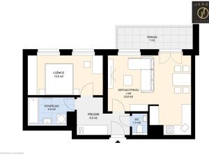 Prodej bytu 2+kk, Praha - Kyje, Davidovičova, 54 m2