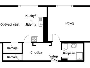 Pronájem bytu 1+1, Pardubice, Palackého třída, 56 m2