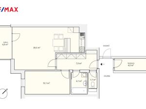 Pronájem bytu 2+kk, Olomouc - Řepčín, gen. Píky, 61 m2