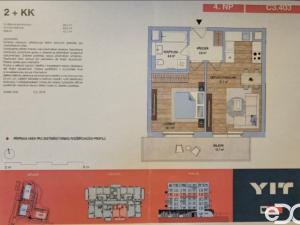 Prodej bytu 2+kk, Praha, Saarinenova, 61 m2
