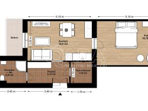 Pronájem bytu 2+kk, Praha - Nusle, Táborská, 50 m2