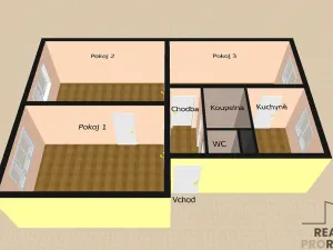 Pronájem bytu 3+1, Přerov - Přerov I-Město, Bartošova, 60 m2