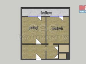 Prodej bytu 2+kk, Trutnov - Kryblice, Maxima Gorkého, 42 m2