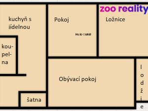 Prodej bytu 3+1, České Budějovice, Emy Destinové, 74 m2