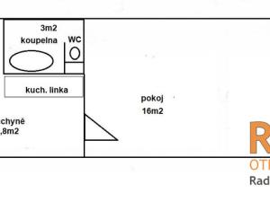 Pronájem bytu 1+kk, Otrokovice, Školní, 30 m2