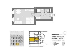 Prodej bytu 1+kk, Brno, Spolková, 37 m2