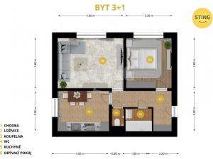 Prodej bytu 2+1, Nová Role, Tovární, 60 m2