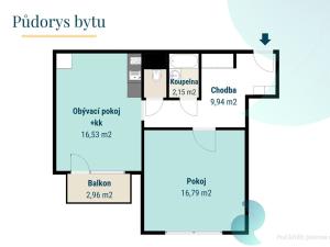 Prodej bytu 1+1, České Budějovice, Netolická, 41 m2