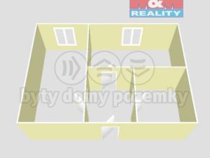 Pronájem bytu 2+kk, Pardubice - Ohrazenice, Školská, 33 m2