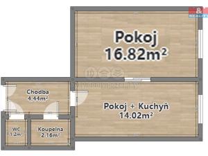 Pronájem bytu 1+1, Plzeň - Jižní Předměstí, Čechova, 38 m2