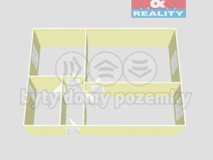 Pronájem bytu 2+1, Jirkov, Ervěnická, 48 m2